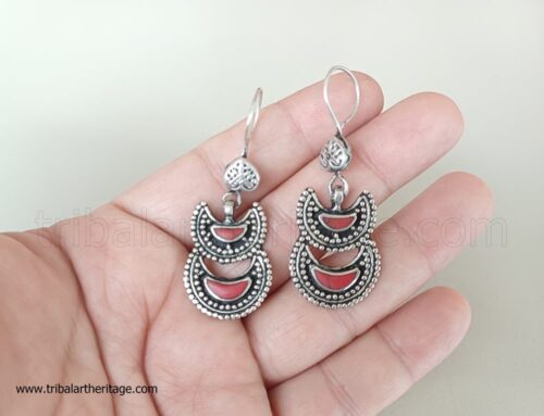 Kuchi Double Moon Earrings - Image 4