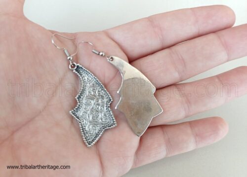 Tribal Kuchi Leaf Earrings - Image 3