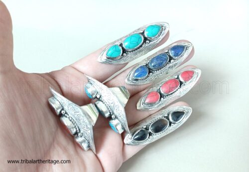 Kuchi Carved Beaded Rings - Image 2