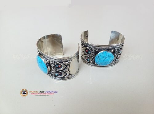 Tribal German Silver Bangles - Image 3