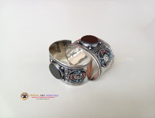 Tribal German Silver Bangles - Image 4