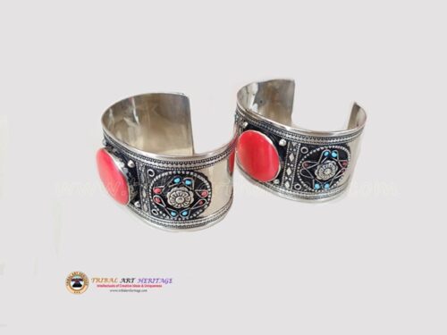 Tribal German Silver Bangles - Image 5