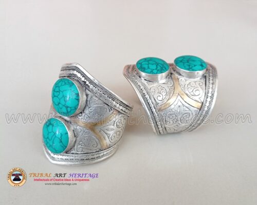 Kuchi Carved Double Beaded Bangles - Image 2