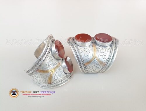Kuchi Carved Double Beaded Bangles - Image 3