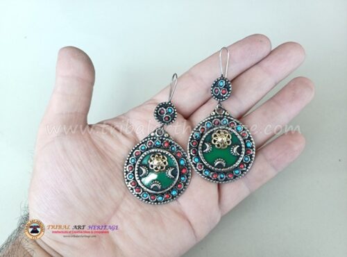 Kuchi German Silver Earrings - Image 2