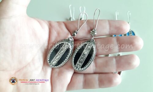 Kuchi German Silver Earrings - Image 3