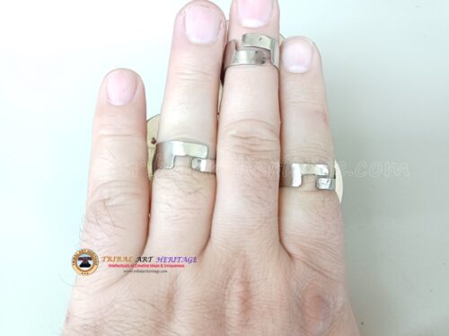 Tribal German Silver Rings - Image 4