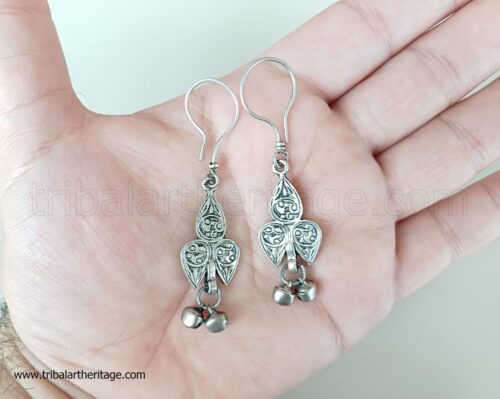 Tribal Kuchi Carved Earrings - Image 2