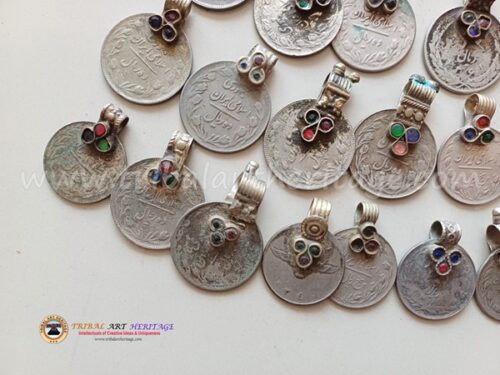 Kuchi Vintage Multi Beaded Coins - Image 3