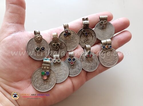 Kuchi Vintage Multi Beaded Coins - Image 2