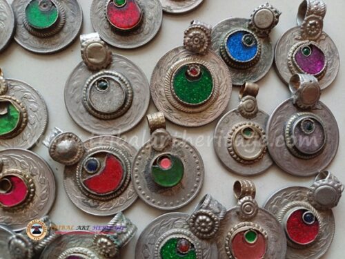 Kuchi Vintage Moon Beaded Coins - Image 3