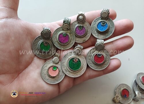 Kuchi Vintage Moon Beaded Coins - Image 2