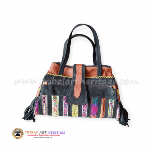 Kuchi Embroidery Leather Bag - Image 2