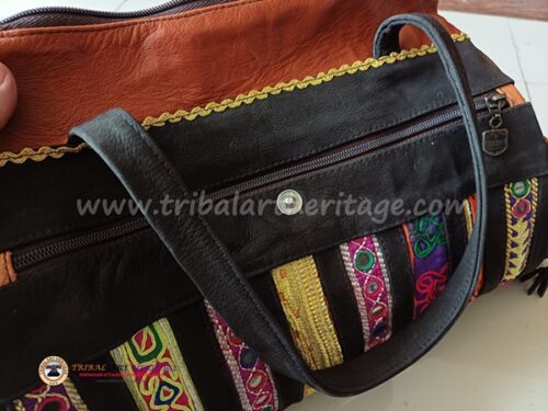Kuchi Embroidery Leather Bag - Image 4