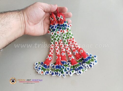 Tribal Long Beaded Tassels - Image 2