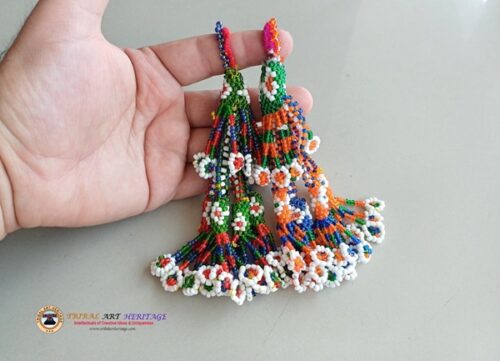 Tribal Medium Beaded Tassels - Image 2